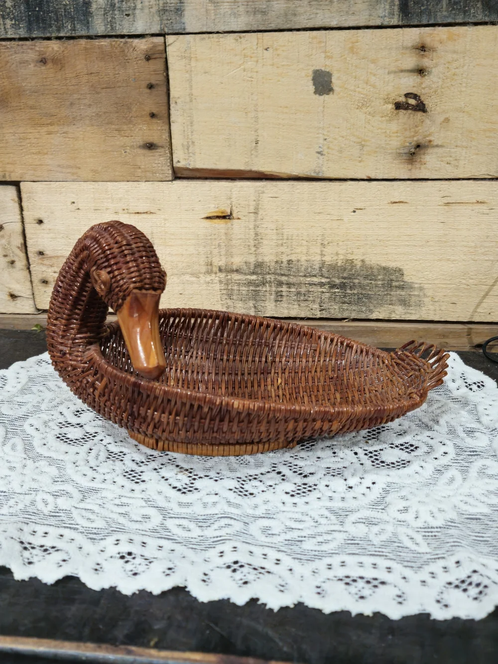 Woven Duck Basket - Brown Decorative Tray
